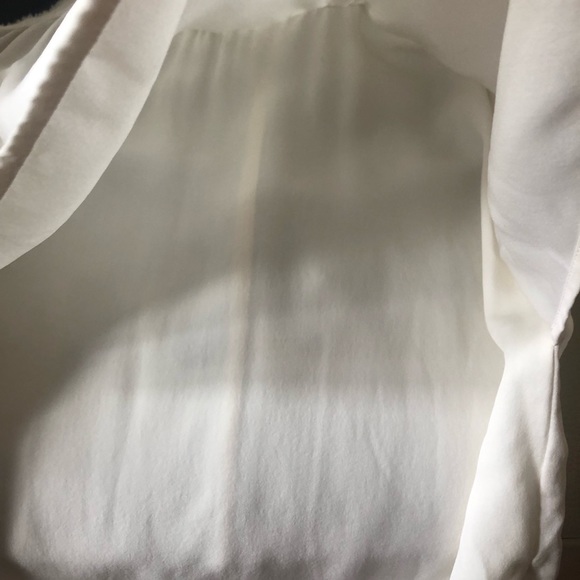 ❤️Veronica Beard Ivory Sleeveless Layered Top Raw Neckline Hem Sz 2 - Picture 5 of 7